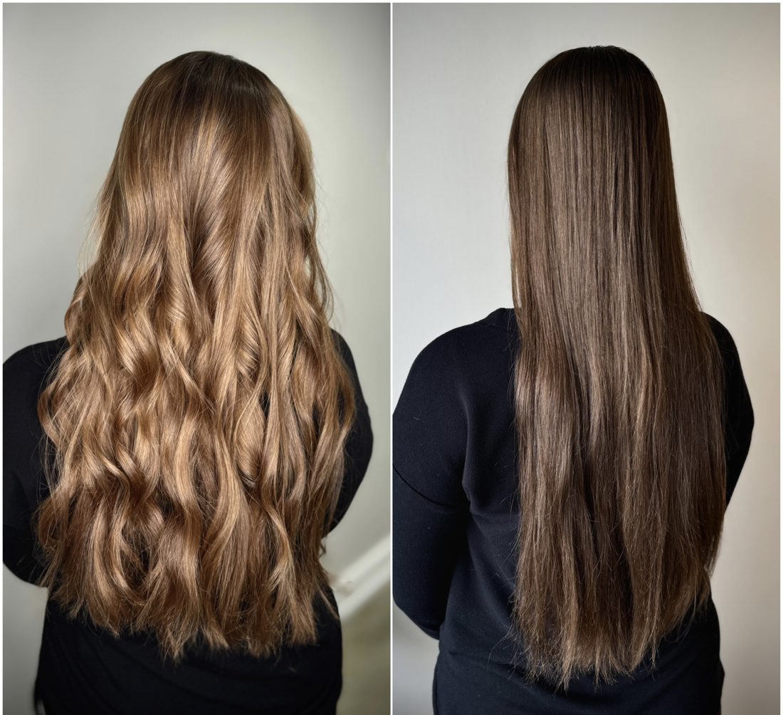 Color transformation, before and after